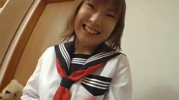 Skilled Asian slut takes it in the ass from a black guy doggy style