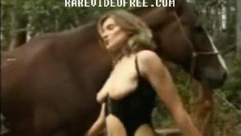 Good girl and her hot stallion are fucking in missionary pose