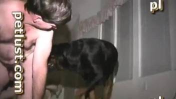 Nasty guy with tight ass gets hardly fucked by big black dog