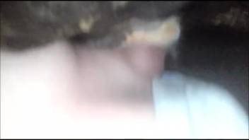 Guy ravaging a bitch's cunt and filling it with cum
