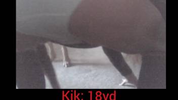 Young girl slips off her underwear to be screwed by a canine