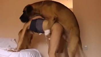Slim young vixen relishes canine semen and foot fetish adoration