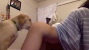 Intense oral sex scene with a slim teenage girl