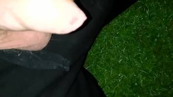 Guy with an uncircumcised cock fooling around with snails