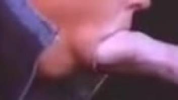 Muscular mature babe slurping on a huge stallion dick right here