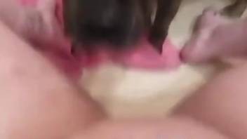 Shaved pussy lady is going to get licked thoroughly