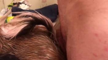 Guy's cock slides right in that tight fuckhole