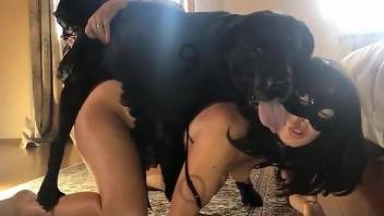 Hot humping with a dog is this Latina's specialty