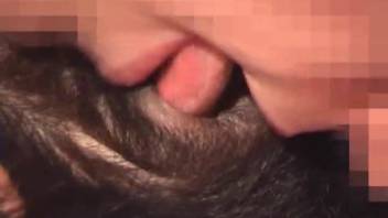 Horny amateur guy's homemade romp with the dog